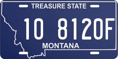 MT license plate 108120F