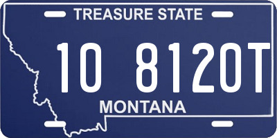 MT license plate 108120T