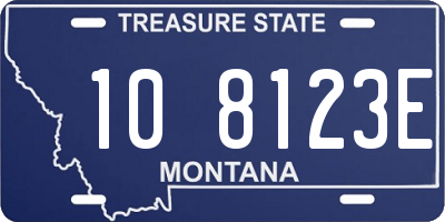 MT license plate 108123E