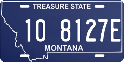 MT license plate 108127E