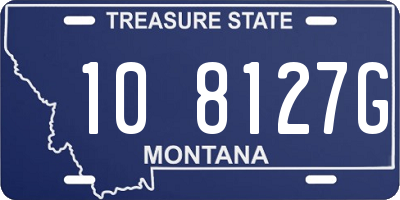 MT license plate 108127G