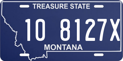 MT license plate 108127X