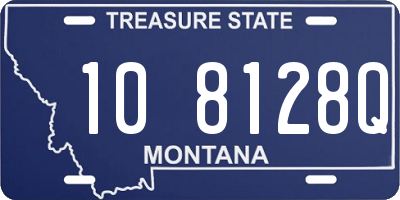 MT license plate 108128Q