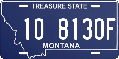 MT license plate 108130F