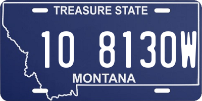 MT license plate 108130W