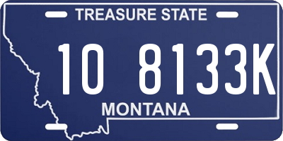 MT license plate 108133K