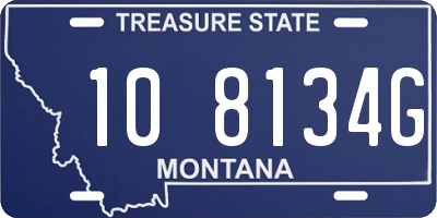 MT license plate 108134G