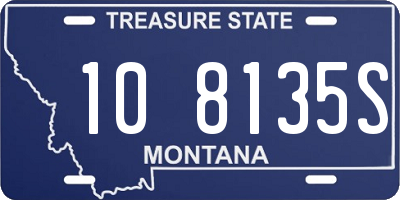 MT license plate 108135S