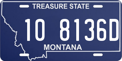 MT license plate 108136D