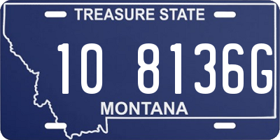 MT license plate 108136G