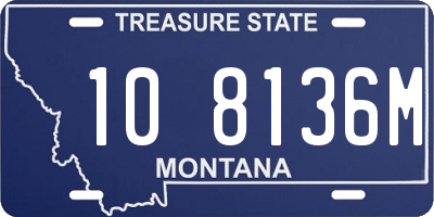 MT license plate 108136M