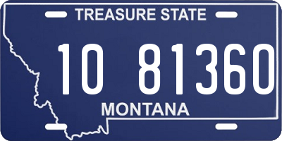 MT license plate 108136O