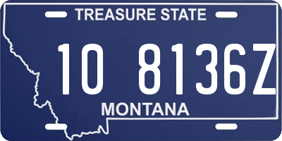 MT license plate 108136Z