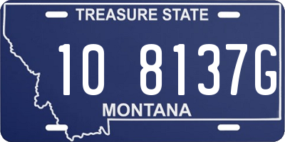 MT license plate 108137G