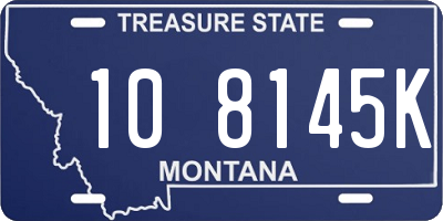 MT license plate 108145K