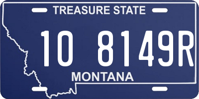 MT license plate 108149R