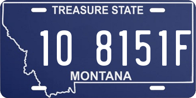 MT license plate 108151F