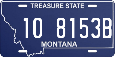 MT license plate 108153B