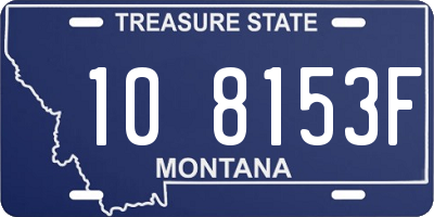 MT license plate 108153F