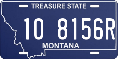 MT license plate 108156R