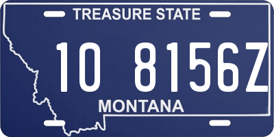 MT license plate 108156Z