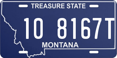 MT license plate 108167T