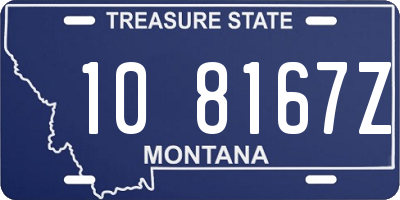 MT license plate 108167Z