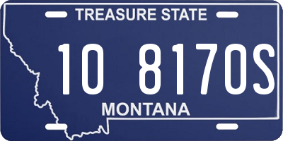 MT license plate 108170S