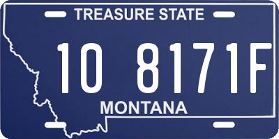 MT license plate 108171F