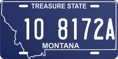 MT license plate 108172A