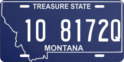 MT license plate 108172Q