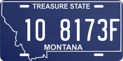 MT license plate 108173F