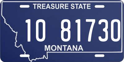 MT license plate 108173O