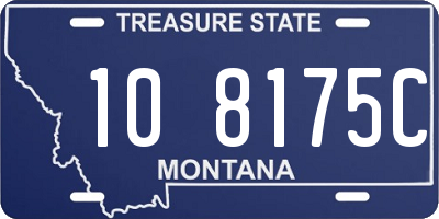 MT license plate 108175C