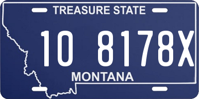 MT license plate 108178X