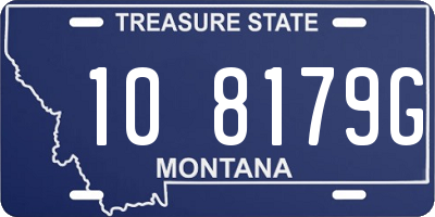 MT license plate 108179G