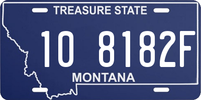 MT license plate 108182F