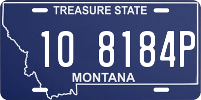 MT license plate 108184P