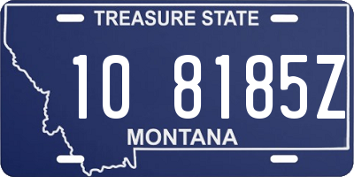 MT license plate 108185Z