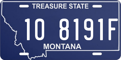 MT license plate 108191F