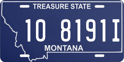 MT license plate 108191I