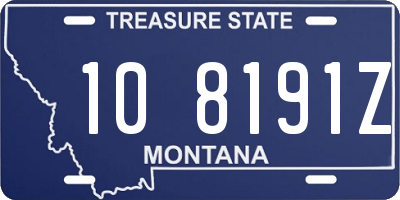 MT license plate 108191Z