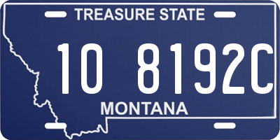 MT license plate 108192C