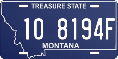 MT license plate 108194F