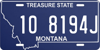 MT license plate 108194J