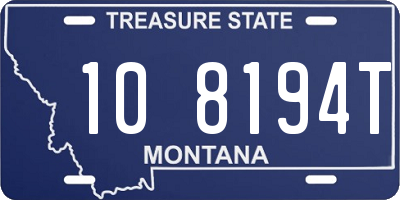 MT license plate 108194T