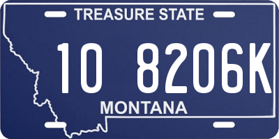 MT license plate 108206K