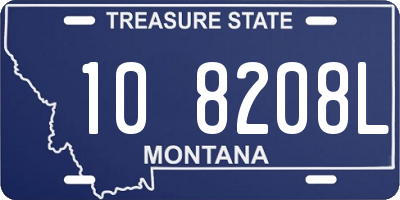 MT license plate 108208L