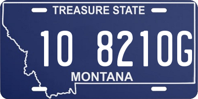 MT license plate 108210G