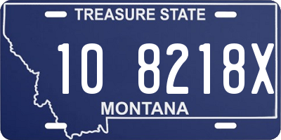 MT license plate 108218X